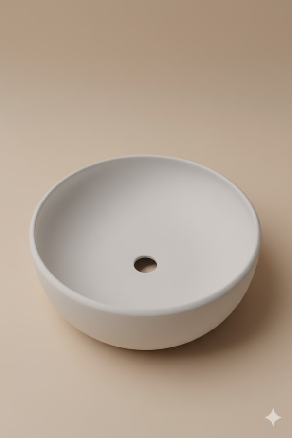  Seramik Çamurlar Pudriyer Lavabo 45 cm Seramik Bisküvi