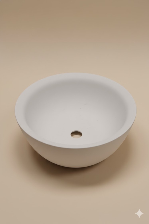  Seramik Çamurlar Yanaklı Lavabo 45 cm Seramik Bisküvi