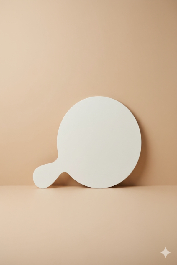 Yuvarlak Kesme Tahtası Seramik Bisküvi