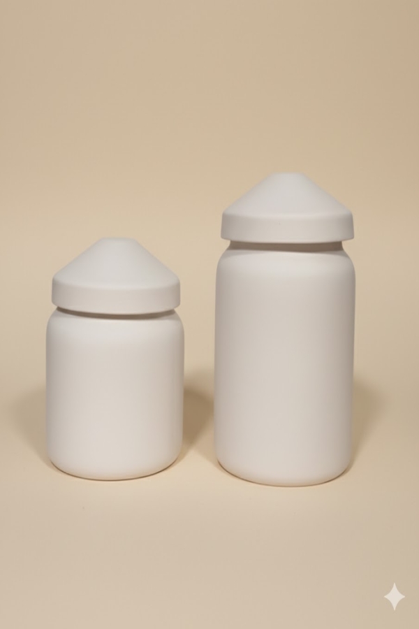  Çini Seramik Boyaları  Silindir Kavanoz 2 li Set Seramik Bisküvi