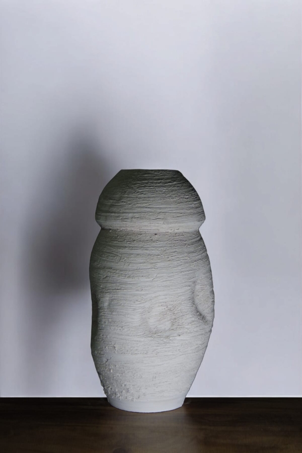 Zeu Tasarım Kavanoz 35 cm - Seramik Bisküvi