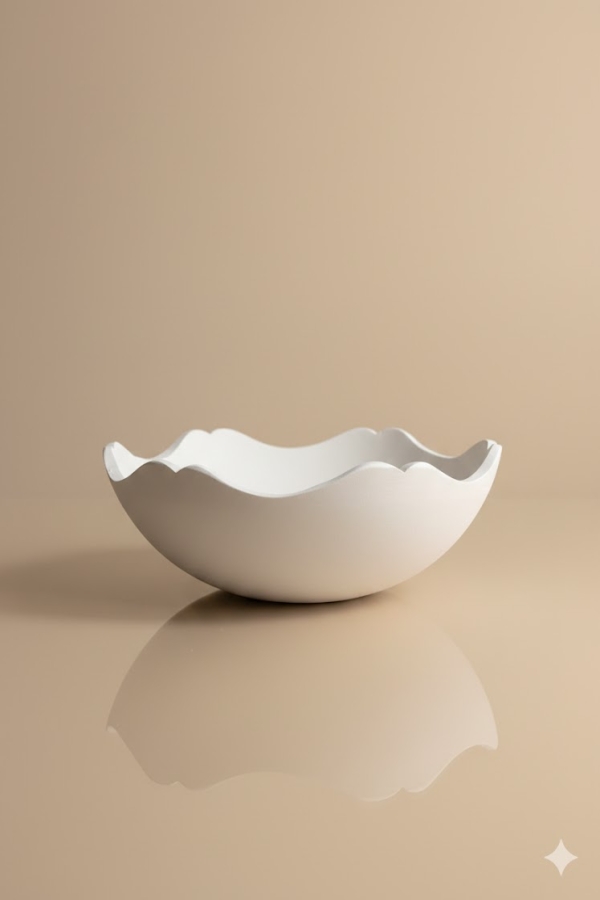 Sirtaki tabağı  Kesimli Meyvelik Kase Seramik Bisküvi -20 CM