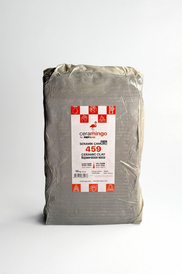459 Şamotlu Beyaz Seramik Çamur Vakumlu-10 Kg