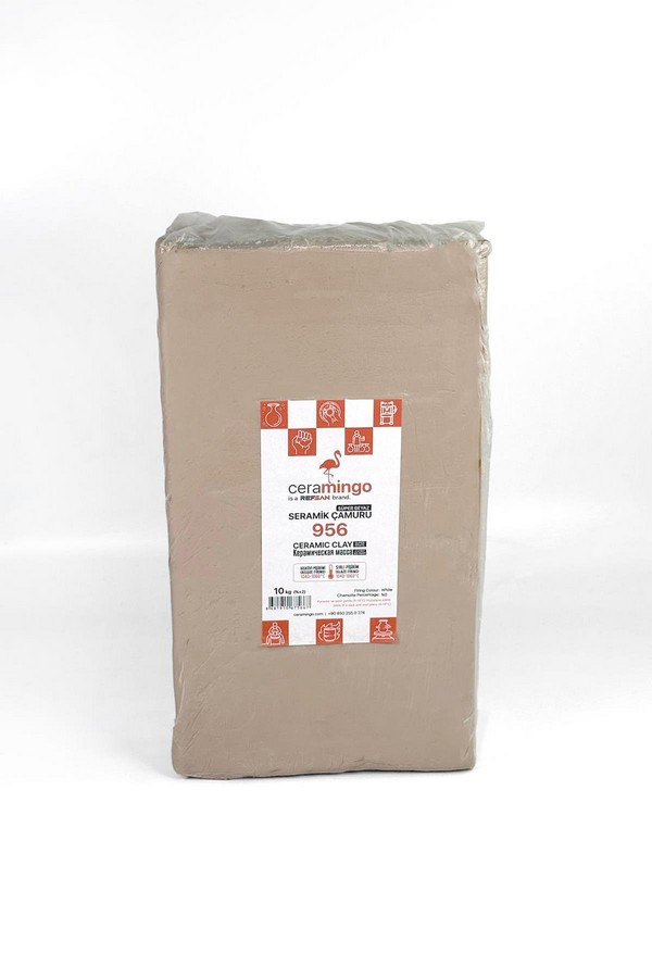 956 Süper Beyaz Seramik Çamuru Vakumlu-10 Kg