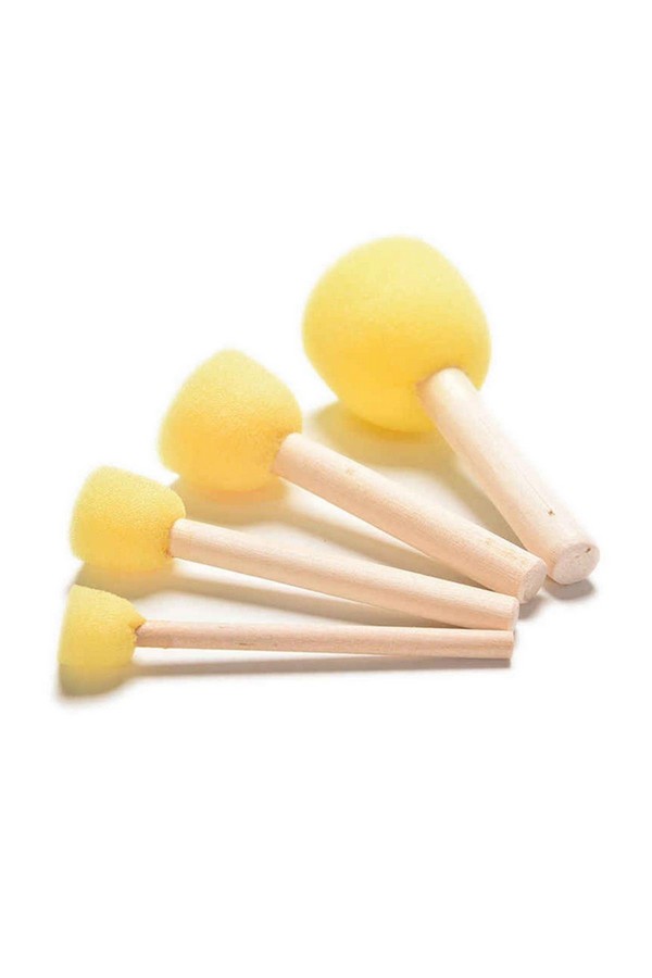 Ahşap Saplı Sarı Sünger Set-
