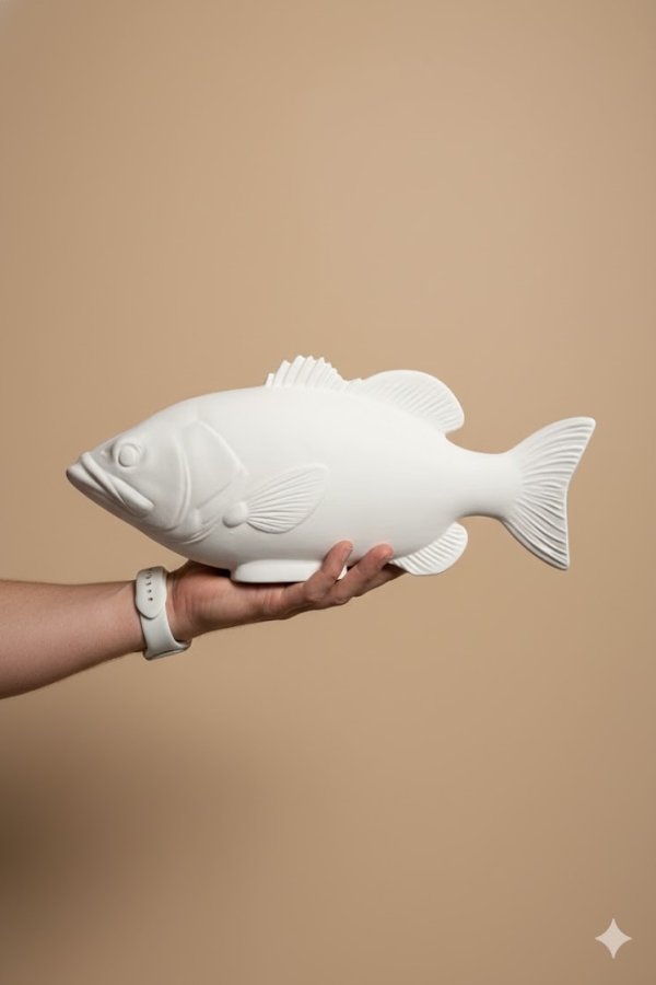  Seramik Fırınları Balık 40 cm Seramik Bisküvi