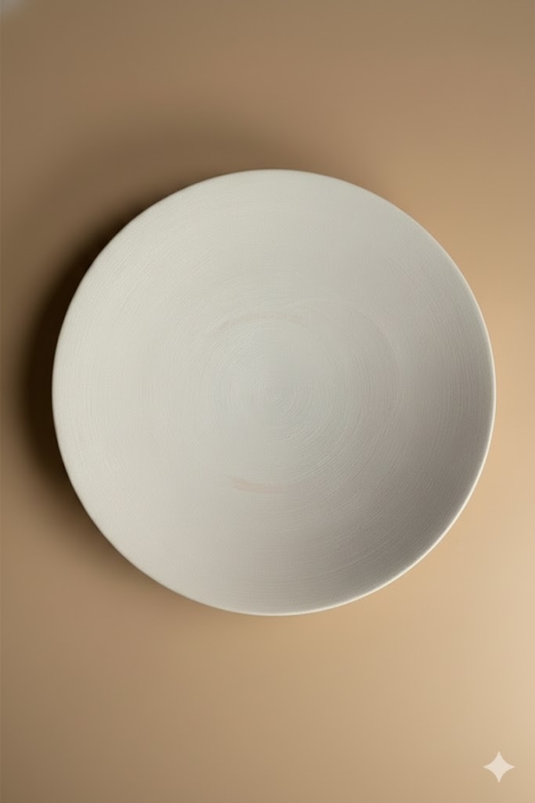 Çukur Tabak -Seramik Bisküvi-18 cm