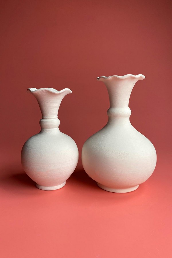  Seramik Çamurlar Gözyaşı Marul Vazo - Bisküvi-15 CM