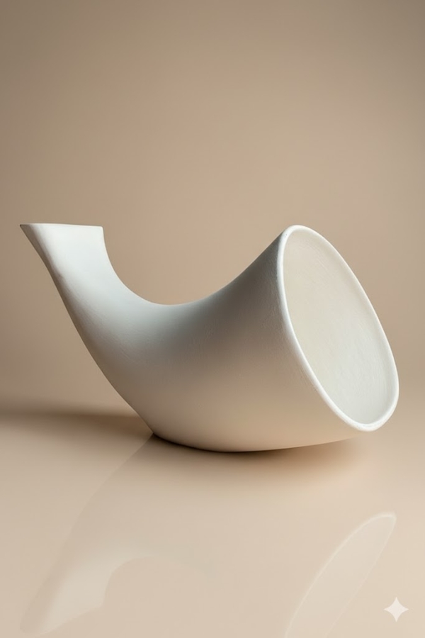 Gramofon (Ses Bombası)  - Seramik Bisküvi-BÜYÜK