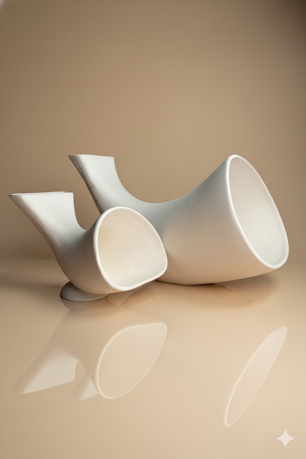  Gramofon (Ses Bombası)  - Seramik Bisküvi-KÜÇÜK