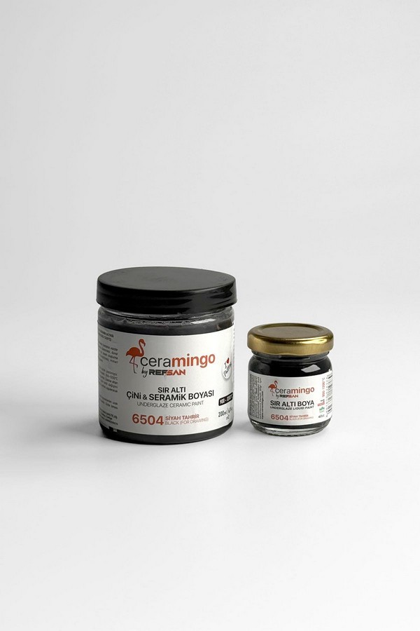  Hazır Çini ve Seramik Boyası 6504 Siyah Tahrir-40 ML