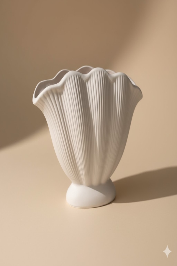  Seramik Bisküviler İstridye Vazo Seramik Bisküvi