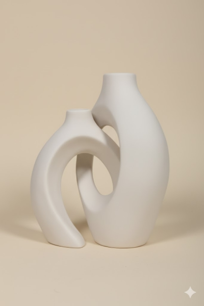 Sarmaşık Vazo Seramik Bisküvi