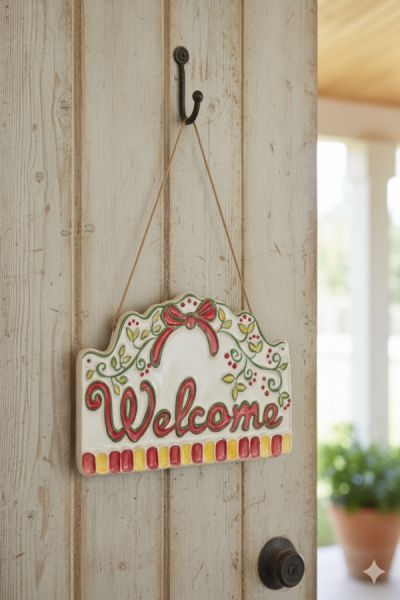 Welcome seramik Kapı Süsü