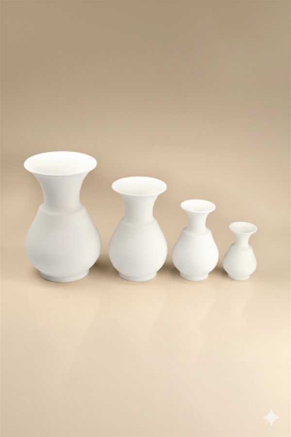 Kandil Vazo - Seramik Bisküvi-10 CM