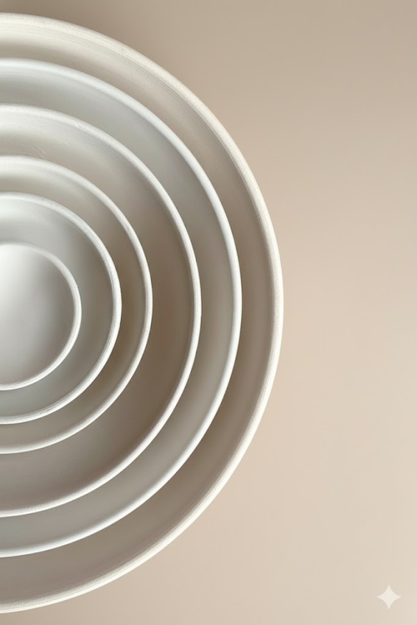  Kase Seramik  Bisküvi-15 CM 3 lü