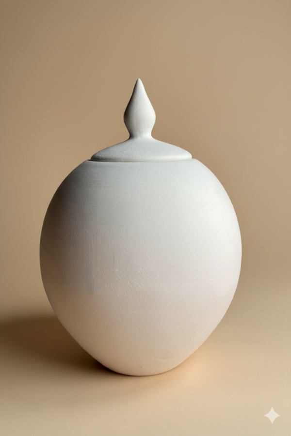 Küre Kavanoz - Seramik Bisküvi-20 CM