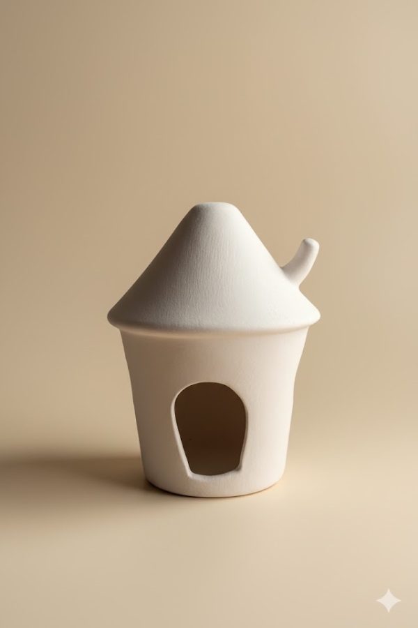 Kuş Evi  - Seramik Bisküvi-