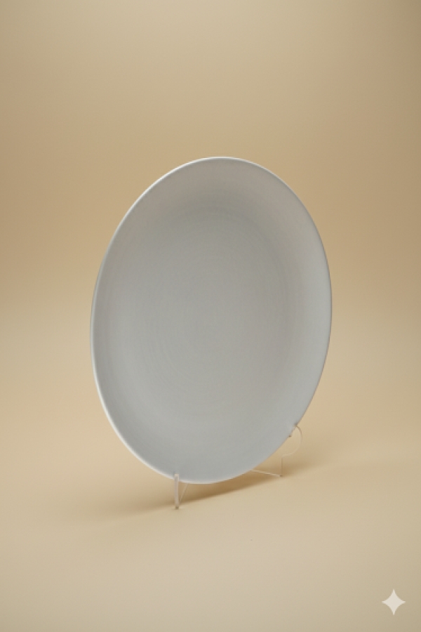  Seramik Çamurlar Mertaban Tabak - Çini Bisküvi -40 cm