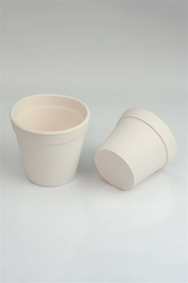  Minyatür Mini Saksı - Seramik Bisküvi-6 cm
