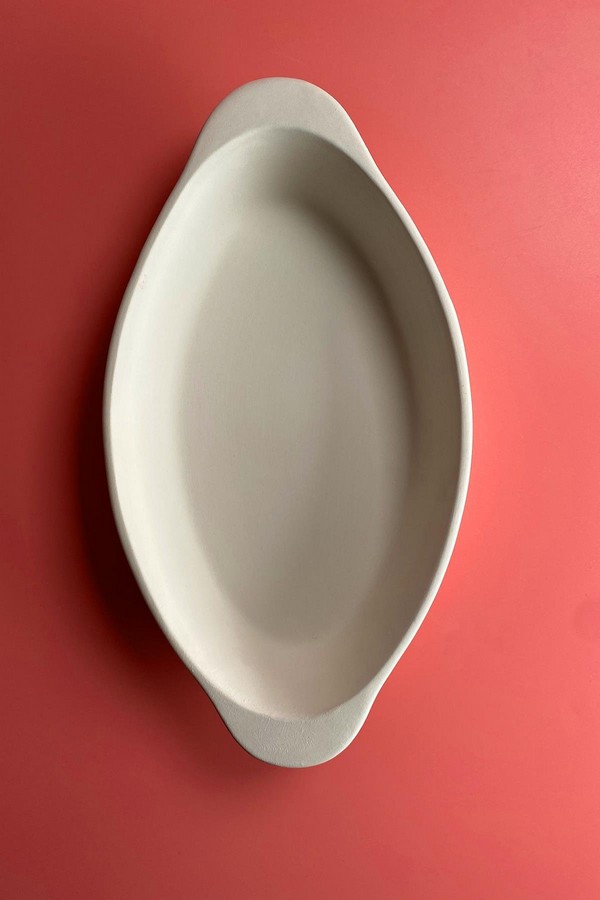  Oval Fırın Kabı - Seramik Bisküvi-