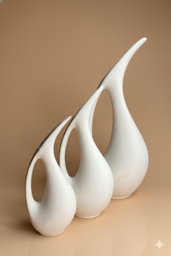 Pelikan Vazo - Seramik Bisküvi-20 CM