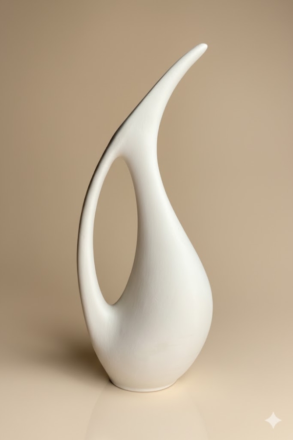  Pelikan Vazo - Seramik Bisküvi-20 CM