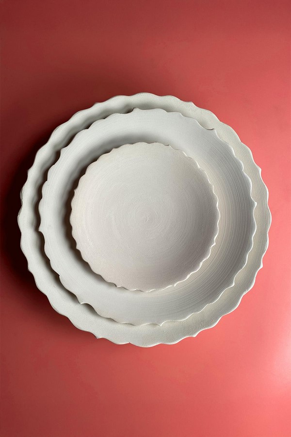 Rölyefli Çukur Tabak Bisküvi-30 CM