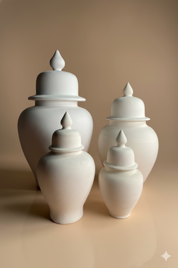 Şah Kavanoz - Bisküvi-Seramik 30 cm