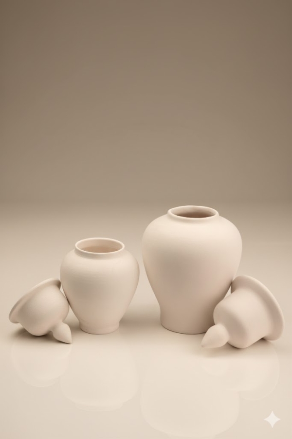  Şah Kavanoz - Bisküvi-Seramik 30 cm