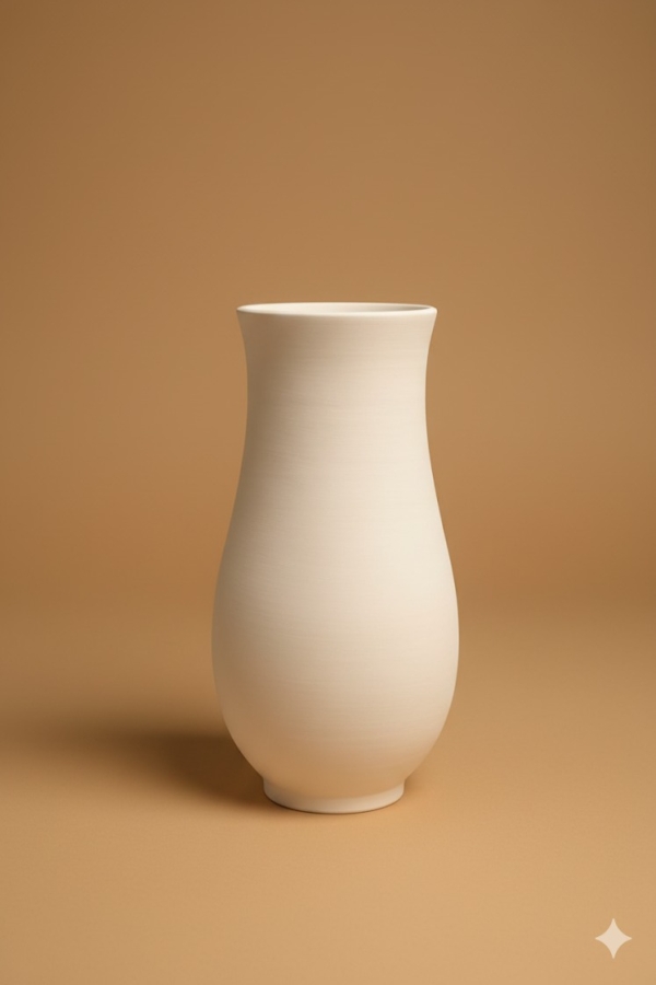 Seramik Kibar Vazo Bisküvi ürün-20 cm