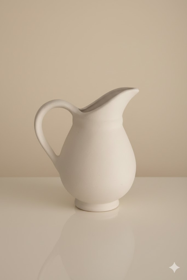  Seramik Sürahi 20 cm Bisküvi Ürün