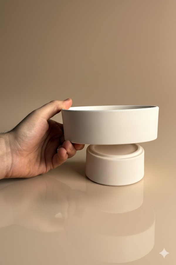  Silindir Kase Seramik Bisküvi-BÜYÜK