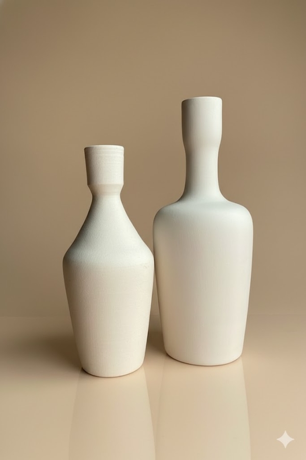 Şişe Vazo - Seramik Bisküvi-KÜÇÜK