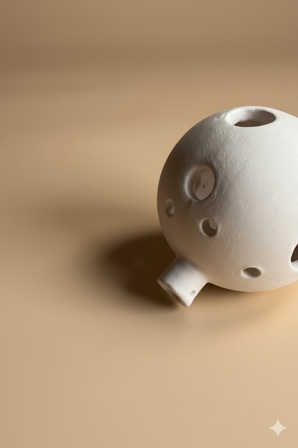  Yılbaşı Topu - Seramik Bisküvi-Kalpli